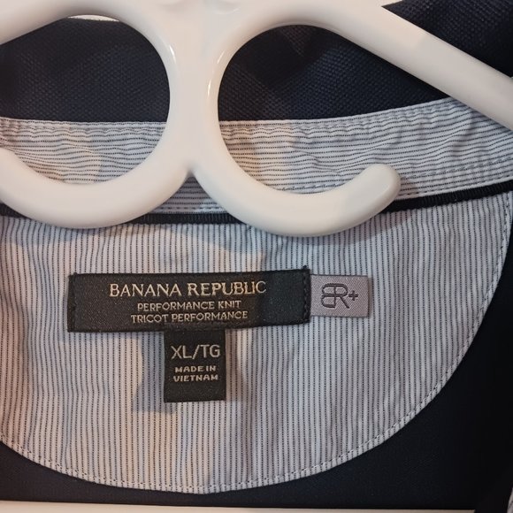 Banana Republic Men's Short Sleeve Shirt XL Navy - Picture 2 of 3